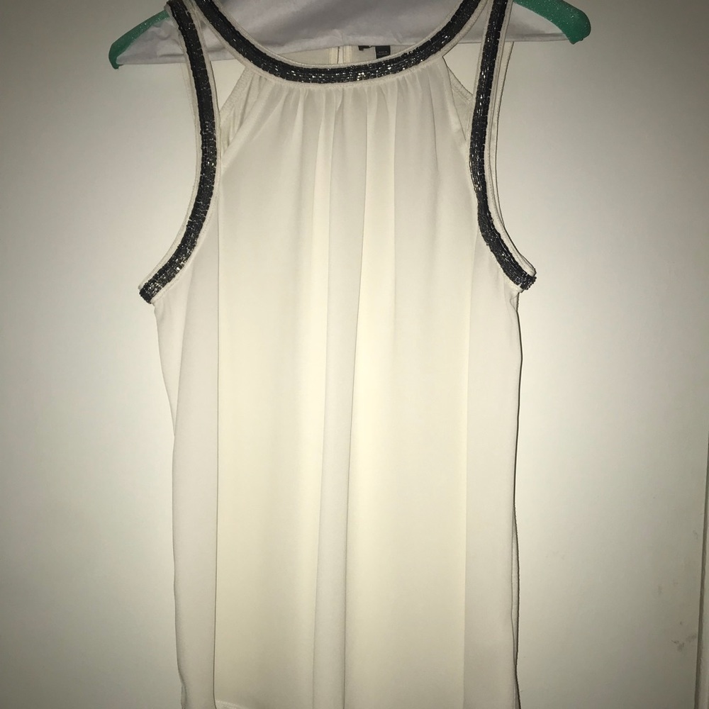 Nice white beaded tank top